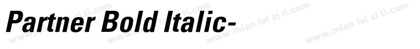 Partner Bold Italic字体转换
